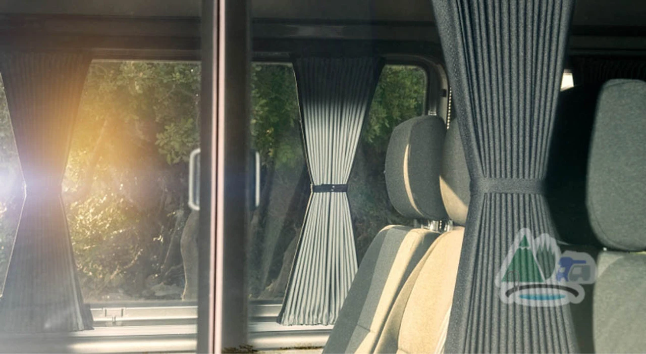 Adventurer VW T5 T6 Campervan Curtain & Rail Kit - Blackout - SWB 3 Adventurer VW T5 T6 Campervan Curtain & Rail Kit - Blackout - SWB - Image 3