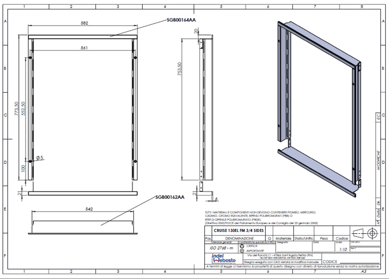 Webasto Cruise Elegance Flush Fitting Caravan Fridge Frame 4 Webasto Cruise Elegance Flush Fitting Caravan Fridge Frame - Image 4