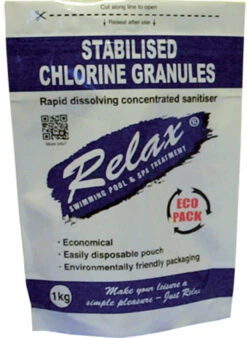 Relax Stabilised Swimming Pool Chlorine Granules 1kg Pouch