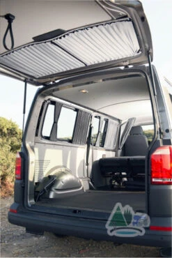 Adventurer Ford Transit Custom Campervan Blackout Curtains Kit - Black/Grey -Jacksons Leisure Supplies 2acec84884 79393.1632494312