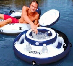 Intex Mega Chill Floating Pool Ice Chest Drinks Holder