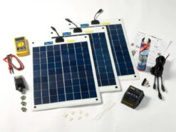 Flexi PV 60w Flexible Roof Or Deck Top Solar Panel Complete Kit