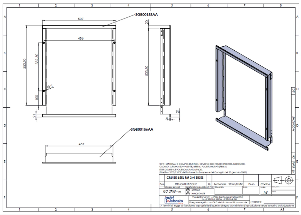 Webasto Cruise Elegance Flush Fitting Caravan Fridge Frame 5 Webasto Cruise Elegance Flush Fitting Caravan Fridge Frame - Image 5