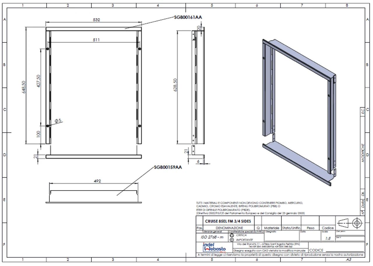 Webasto Cruise Elegance Flush Fitting Caravan Fridge Frame 2 Webasto Cruise Elegance Flush Fitting Caravan Fridge Frame - Image 2