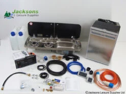 Dometic-Smev 9222 Hob And Sink, CRX50 Fridge & Sargent EC160 Complete Conversion Kit 2 -Jacksons Leisure Supplies 9222R CR50 BLK CR 44941.1445430324