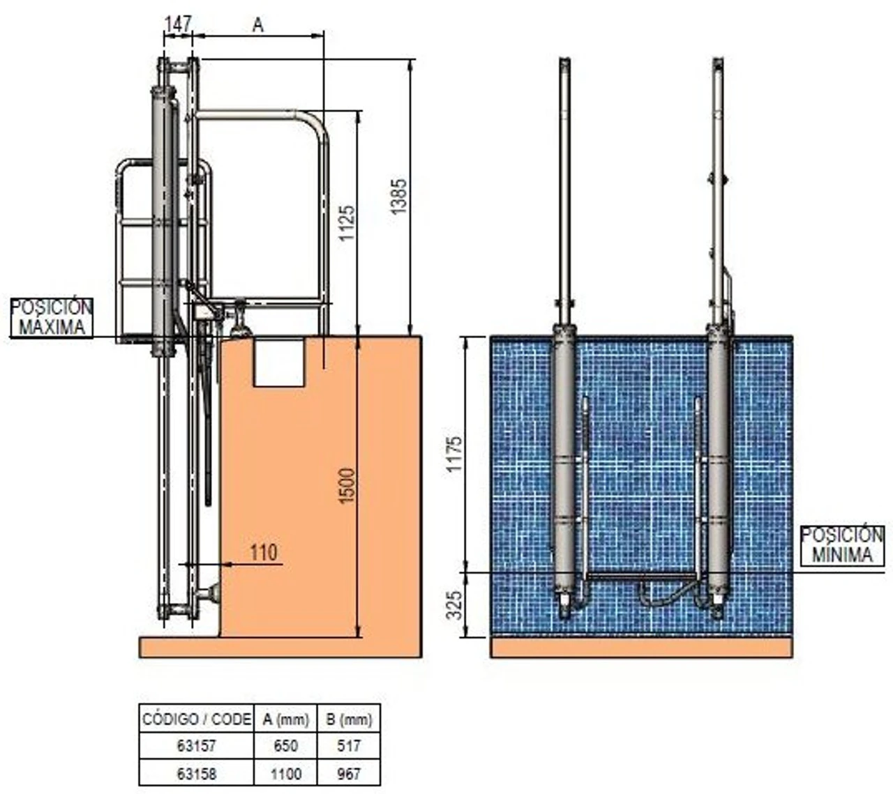 Astral Pool Disabled Access Hydraulic Lift With Platform 2 Astral Pool Disabled Access Hydraulic Lift With Platform - Image 2