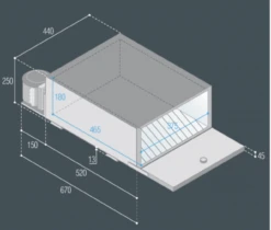Vitrifrigo BRK35 12/24v Caravan Motorhome And Campervan Drawer Fridge -Jacksons Leisure Supplies BRKdims 27618.1490783509