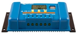 Victron Energy BlueSolar 5 Amp Or 10 Amp PWM Charge Controller W/LCD Display & USB -Jacksons Leisure Supplies BlueSolar PWM Charge Controller LCD USB 12 24V 10A front angle 02122.1640017804