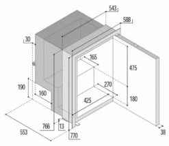 Vitrifrigo Ocean C115ix 12v 24v Stainless Steel Marine Fridge -Jacksons Leisure Supplies C115ix DIMS 64042.1538578428
