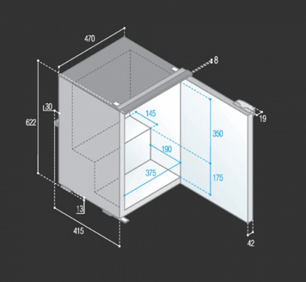 Vitrifrigo C60i 2-Way Compressor Caravan & Marine Fridge 2 Vitrifrigo C60i 2-Way Compressor Caravan & Marine Fridge - Image 2