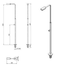 Astral Angel Swimming Pool Shower With Optional Footwash -Jacksons Leisure Supplies DIM12 52717 angel AP v00 2010 82228.1406035432