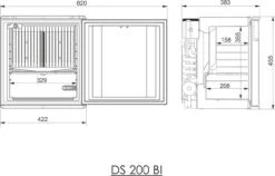 Dometic Silencio DS200 Minicool Mini Fridge -Jacksons Leisure Supplies DS200 BI dimension 27 44806.1515085577
