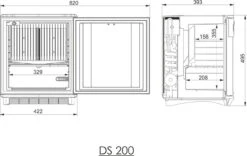 Dometic Silencio DS200 Minicool Mini Fridge -Jacksons Leisure Supplies DS200 FS dimension 27 57203.1515085577
