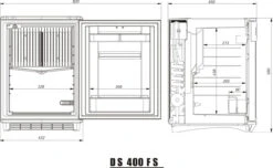 Dometic Silencio DS400 Silent Mini Bar Fridge -Jacksons Leisure Supplies DS400 FS dimension 27 64209.1515168548