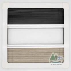 Adventurer Campervan Top Hinge Window With Blind And Fly Screen - Flush Acrylic Glass -Jacksons Leisure Supplies DSC03798 46931.1631107715