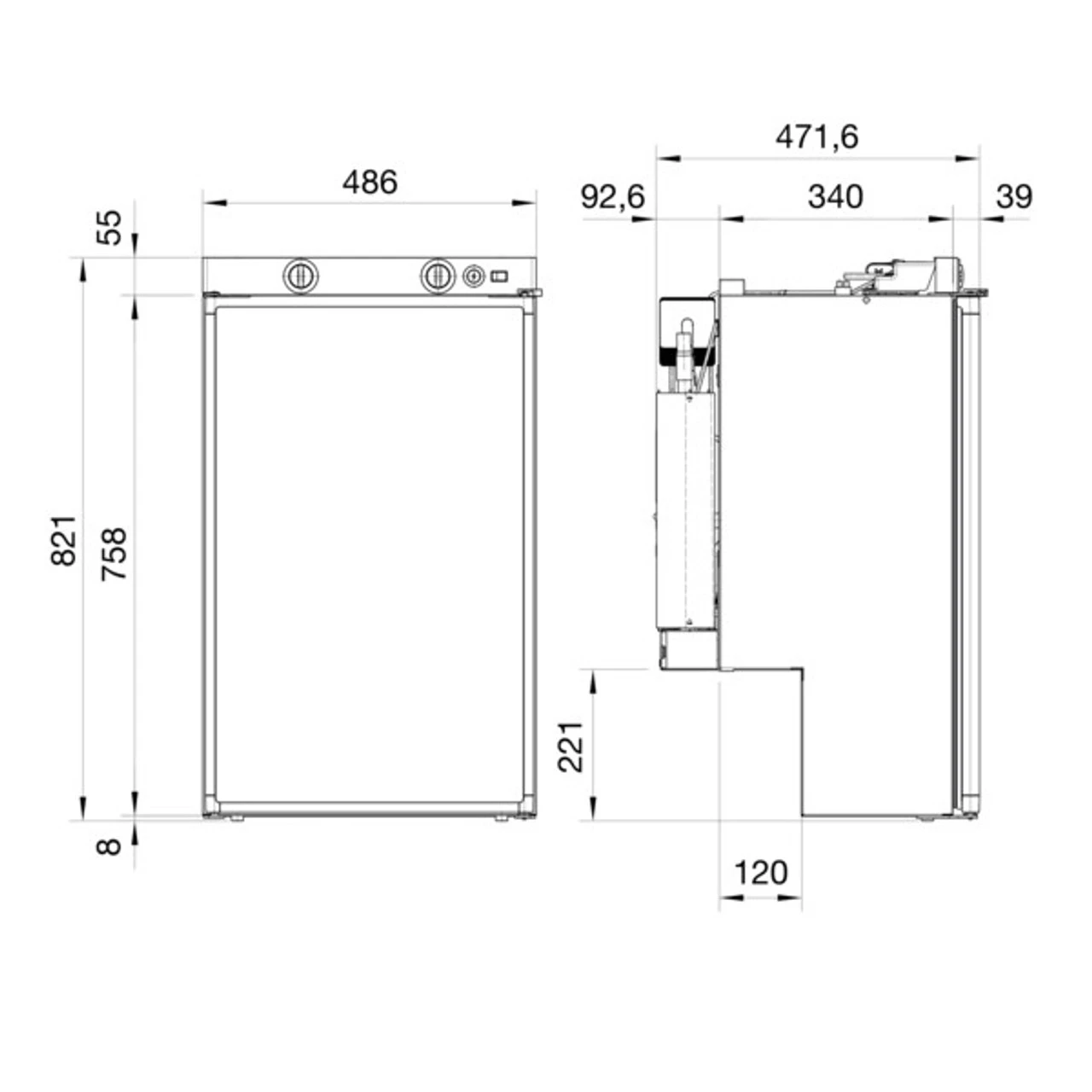 Dometic RM5330 230v 12v LPG Gas Caravan Fridge 3 Dometic RM5330 230v 12v LPG Gas Caravan Fridge - Image 3