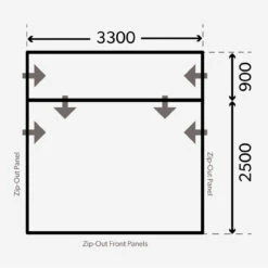 Dometic Rally Air Pro 330 Drive Away Awning -Jacksons Leisure Supplies Dometic Rally 330 driveaway DA dimensions 78105.1640181378