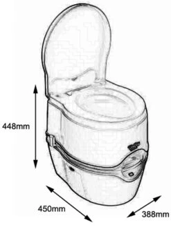 Thetford Porta Potti Excellence 565 - White (Electric Flush) -Jacksons Leisure Supplies Excellence dims 99315.1378983007