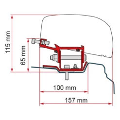 Fiamma F40 VAN Awning Adapter Bracket For Renault Trafic L1 & L2 Campervan -Jacksons Leisure Supplies F40 TraficB 93936.1675172696