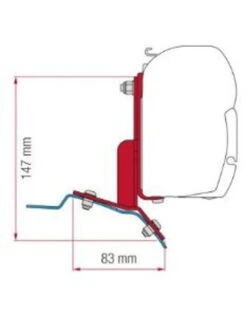Fiamma F45 Adapter Bracket For Ford Transit Custom