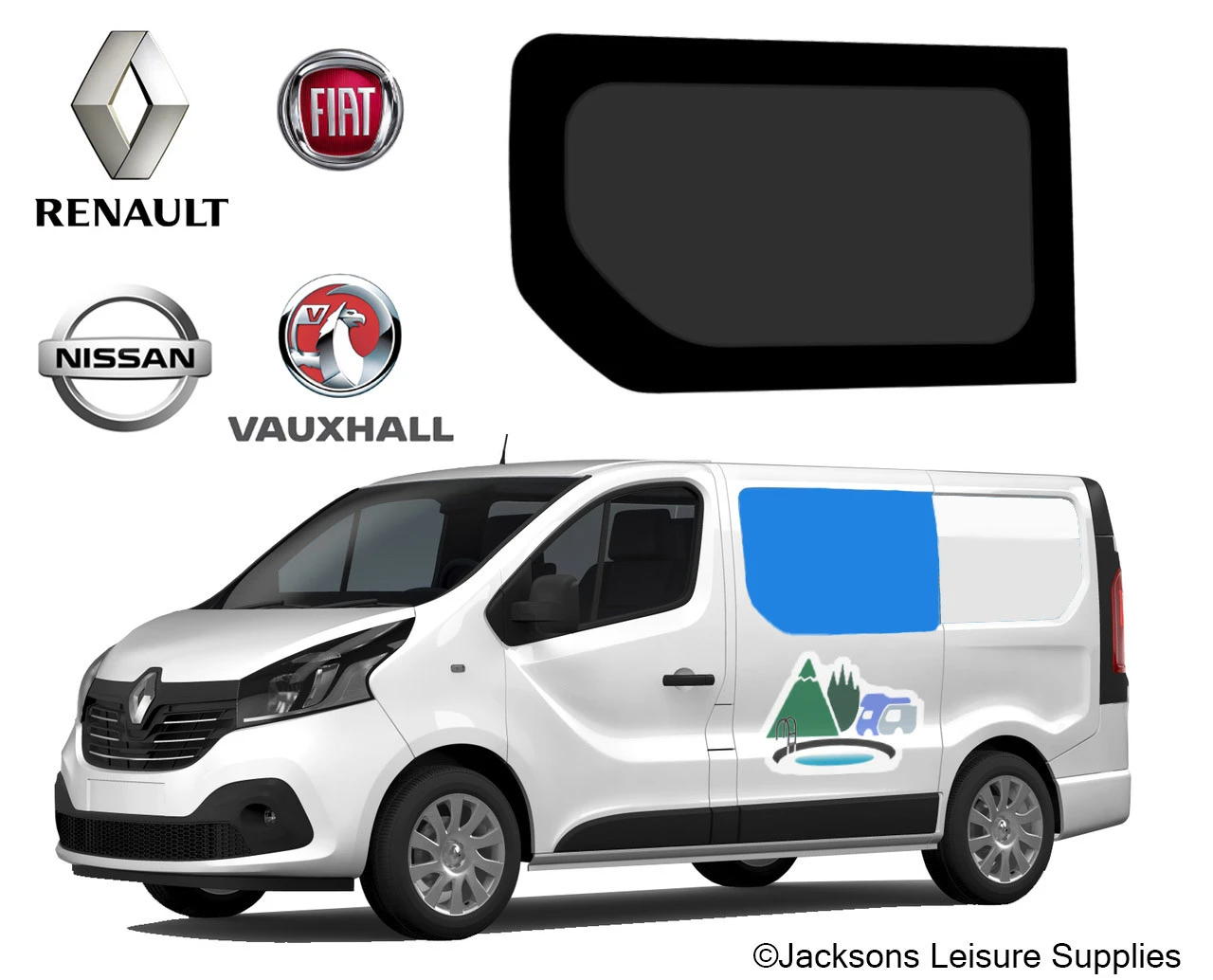 Renault Trafic Vauxhall Vivaro Fixed Glass Campervan Window - UK Passenger Side 2 Renault Trafic Vauxhall Vivaro Fixed Glass Campervan Window - UK Passenger Side - Image 2