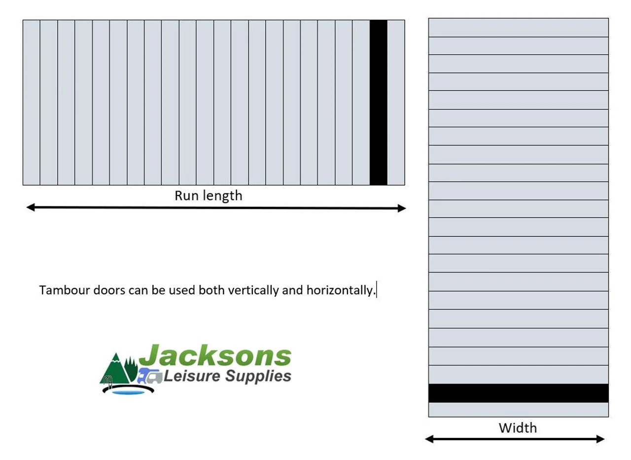 Tambour Roller Door Kit In Bronze For Campervans 2 Tambour Roller Door Kit In Bronze For Campervans - Image 2