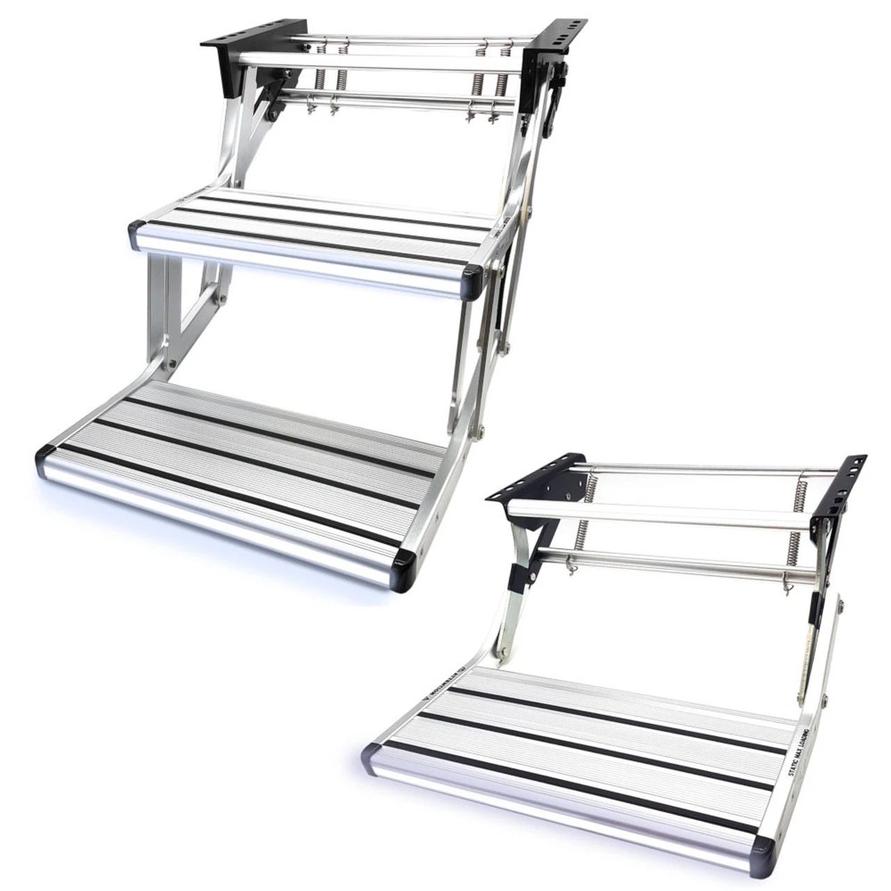 Adventurer Fold-Down Steps For Campervans And Motorhomes With LED Light 1 Adventurer Fold-Down Steps For Campervans And Motorhomes With LED Light