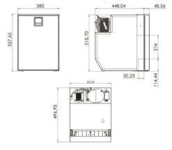 Webasto Cruise CR49 Elegance Campervan & Caravan Compressor Fridge -Jacksons Leisure Supplies Webasto CR49 DIM 30946.1425916020