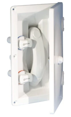 Whale Swim And Rinse External Hot And Cold Mixer Shower With Lockable Door