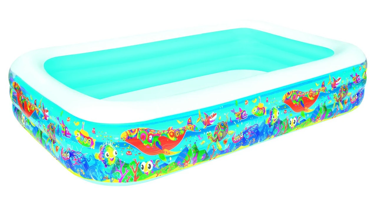 Bestway Children's Rectangular Inflatable Sea Life Paddling Splash Play Pool 2 Bestway Children's Rectangular Inflatable Sea Life Paddling Splash Play Pool - Image 2