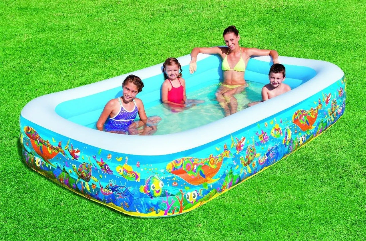 Bestway Children's Rectangular Inflatable Sea Life Paddling Splash Play Pool 1 Bestway Children's Rectangular Inflatable Sea Life Paddling Splash Play Pool