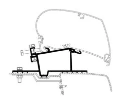 Thule Awning Bracket Kit For Omnistor 6200/6300 - Renault Master Opel Movano 2011 Onwards