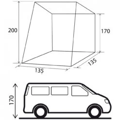 Brunner Pilote Tailgate Tent For VW Caddy -Jacksons Leisure Supplies brunner pilote tailgate tent dimensions 57248.1657535519