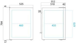Vitrifrigo C130L 2 Way Boat & Caravan Compressor Fridge -Jacksons Leisure Supplies c130L dims 80622.1358340391