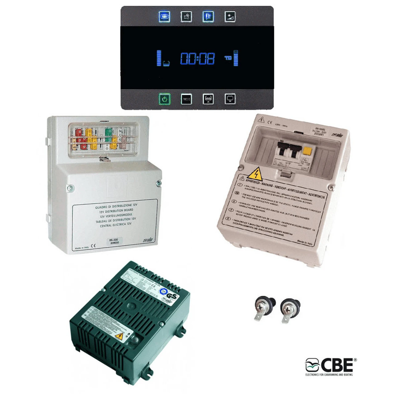 CBE PC380 12v Campervan Control Panel & Electrical Kit 1 CBE PC380 12v Campervan Control Panel & Electrical Kit