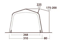 Outwell Jonesville 290SA Flex Drive Away Awning -Jacksons Leisure Supplies dimensions4 37523.1661854644