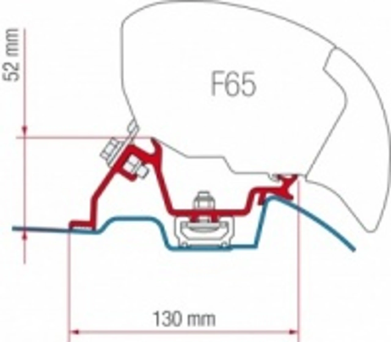 Fiamma F65/F80 Awning Bracket Kit For Mercedes Sprinter (with Roof Rail) 1 Fiamma F65/F80 Awning Bracket Kit For Mercedes Sprinter (with Roof Rail)