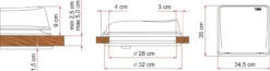 Fiamma Crystal Caravan Roof Light Vent 28 & Turbo 28 -Jacksons Leisure Supplies fiamma vent 28 dimensions 57319.1415700425