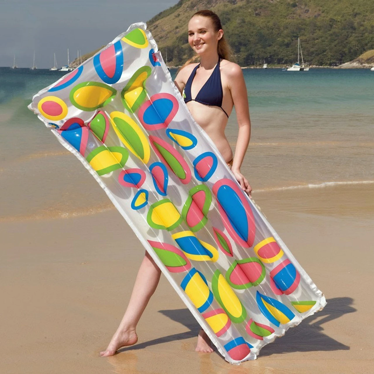 Bestway Deluxe Flowered Swimming Pool Lilo Beach Mat 2 Bestway Deluxe Flowered Swimming Pool Lilo Beach Mat - Image 2