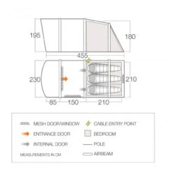 Vango Harris Air 350 Family Camping Tent -Jacksons Leisure Supplies harris air 350 dimensions 14354.1669197142