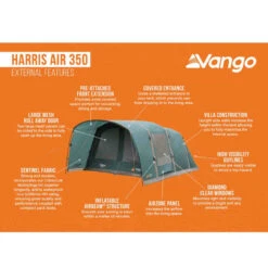 Vango Harris Air 350 Family Camping Tent -Jacksons Leisure Supplies harris air 350 feature 1 65809.1669197286