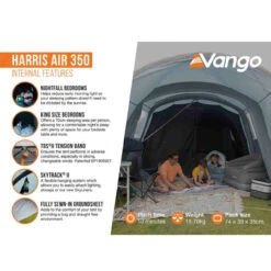 Vango Harris Air 350 Family Camping Tent -Jacksons Leisure Supplies harris air 350 feature 2 56745.1669197276