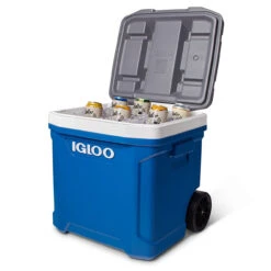 Igloo Latitude 60 Quantum Roller Mobile Ice Chest Cool Box -Jacksons Leisure Supplies igloo latitude quantum 60 roller wheeled cool box 34664 04 64347.1638869137