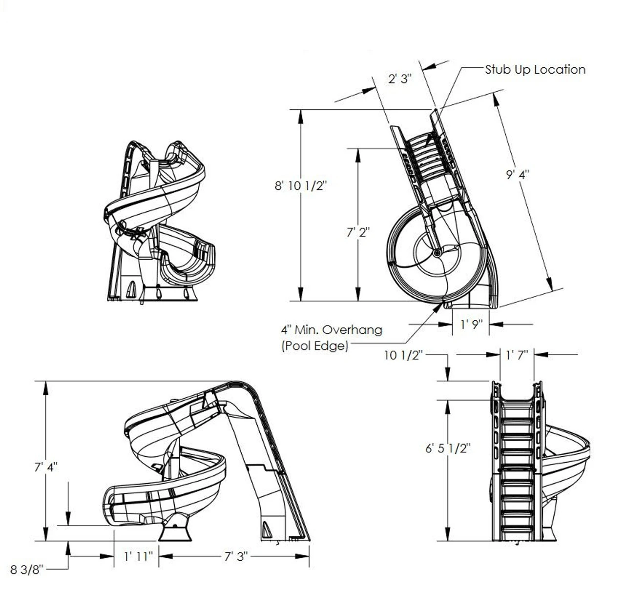 SR Smith Helix 2 Swimming Pool Slide 360 Degree Flume 2 SR Smith Helix 2 Swimming Pool Slide 360 Degree Flume - Image 2