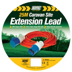 Maypole Camping And Caravan Site Mains Extension Hook Up Leads -Jacksons Leisure Supplies maypole 25m 230v caravan site extension lead 57431.1427723425