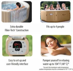 Intex Octagonal Spa Inflatable Jacuzzi Style Portable Hot Tub -Jacksons Leisure Supplies octag spec 48527.1427368053
