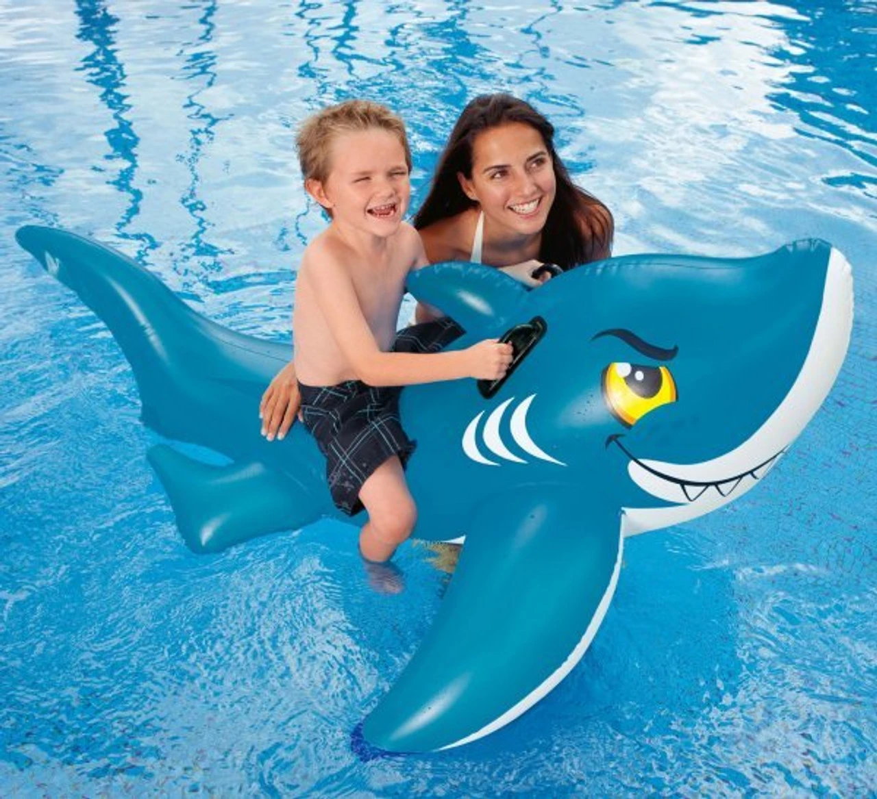 Intex Children's Scary Shark Swimming Pool Ride On Toy 1 Intex Children's Scary Shark Swimming Pool Ride On Toy