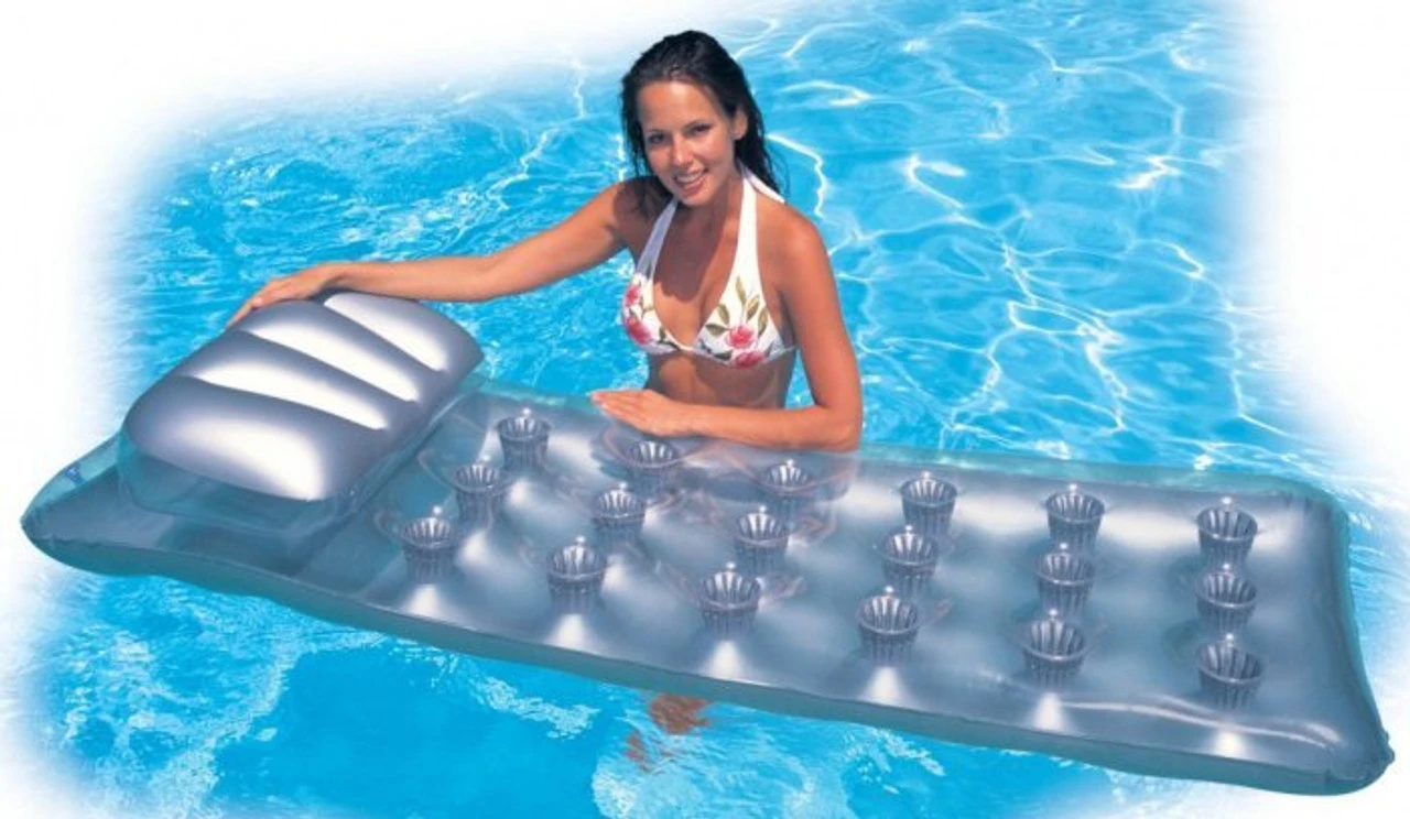 Intex 18 Pocket Inflatable Lilo Sun Tanner Lounger 2 Intex 18 Pocket Inflatable Lilo Sun Tanner Lounger - Image 2