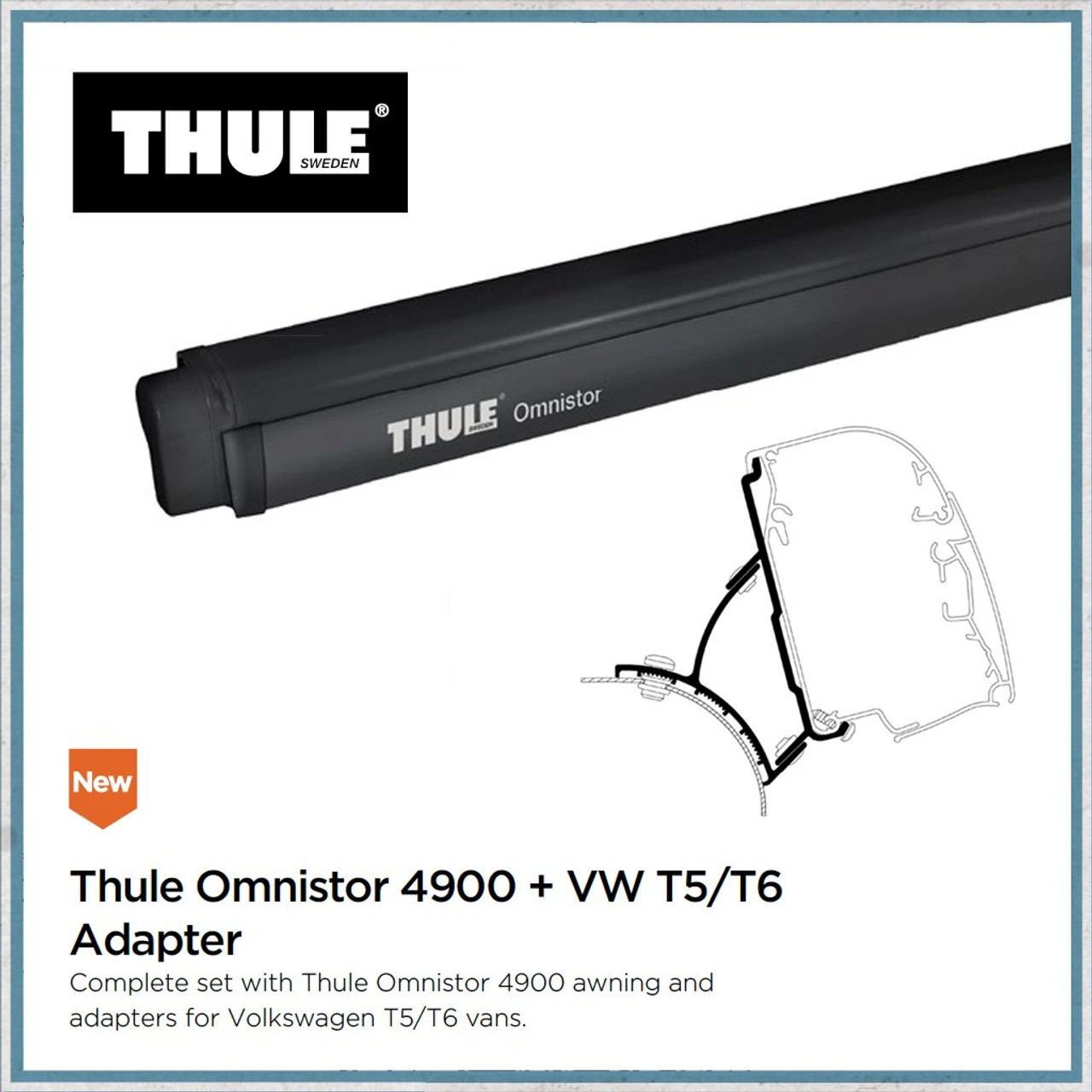 Thule Omnistor 4900 VW T5/T6 Campervan Awning And Bracket Kit 5 Thule Omnistor 4900 VW T5/T6 Campervan Awning And Bracket Kit - Image 5