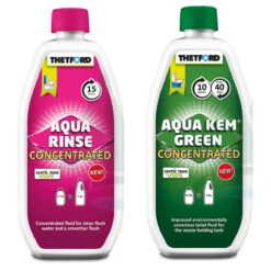 Thetford Aqua Kem Porta Potti Pink & Green Eco Friendly Concentrate Chemical Duo Pack -Jacksons Leisure Supplies thetford aqua kem rinse concentrate pink green eco septic tank duo twin pack 59056.1574162346